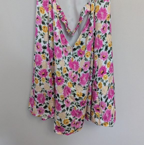 For Love And Lemons June Floral Mini Dress Milkmaid Babydoll - Picture 9 of 15